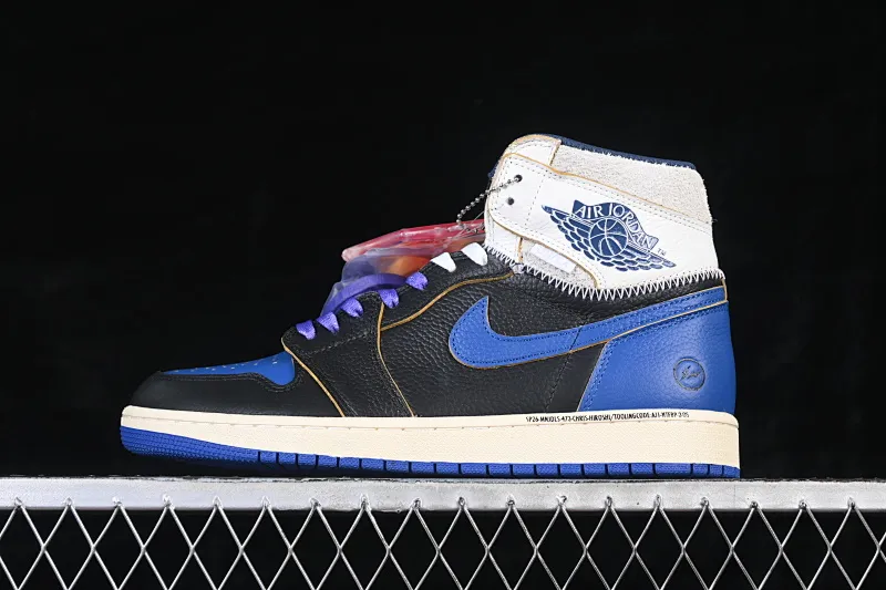 All categories Air Jordan Jordan series basketball shoes Air Jordan 1 High Fragment x Union x Air Jordan 1 Retro AJ1 Joe 1 new deconstructed royal blue high-top basketball shoes IO7847-001